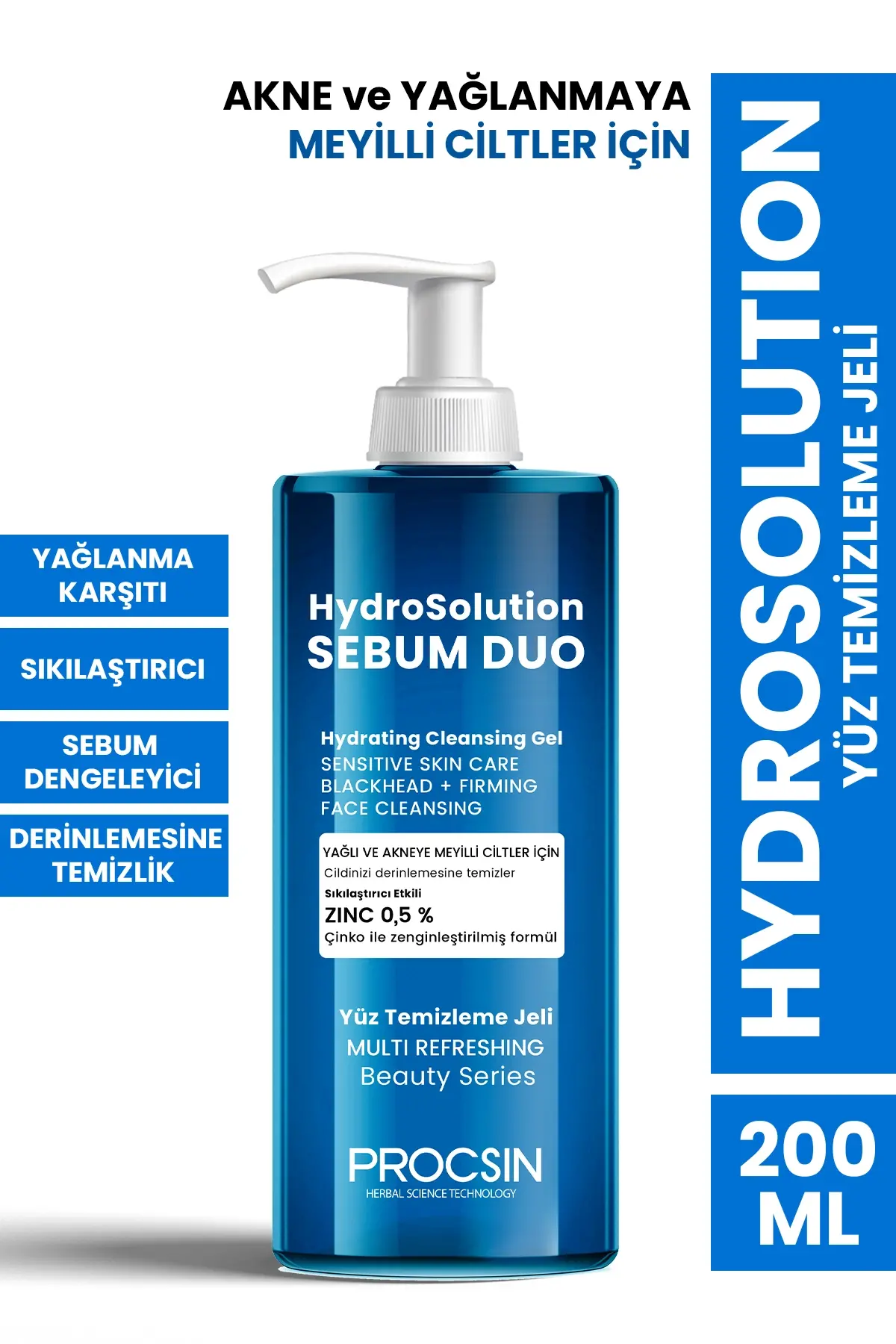PROCSIN Hydrosolution Facial Cleansing Gel 200 ML - 1