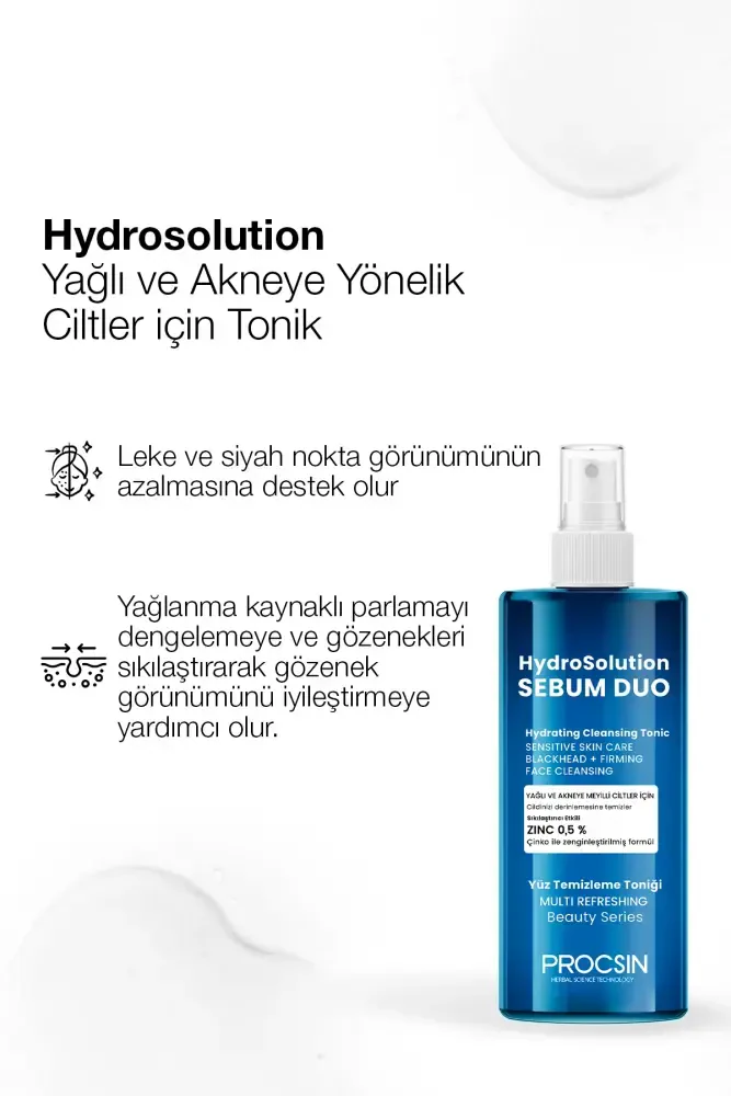 PROCSIN Hydrosolution Yağlı ve Akneye Yönelik Ciltler için Tonik 200 ml - PROCSIN (1)