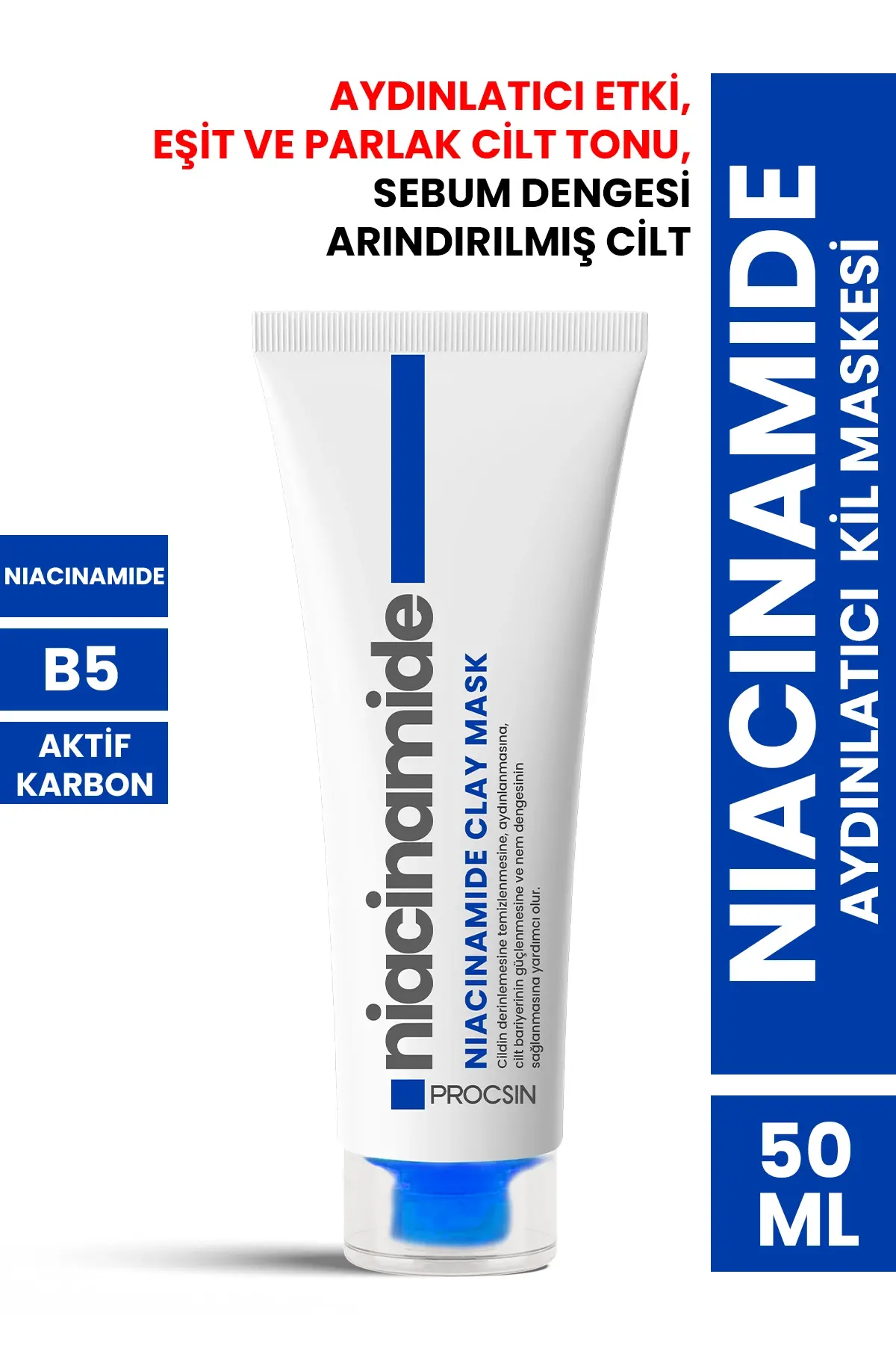 PROCSIN Niacinamide Aydınlatıcı Kil Maskesi 50 ML - 1