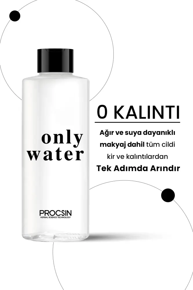 PROCSIN Only Water (%100 SU) Doğal Cilt ve Makyaj Temizleyici - 4