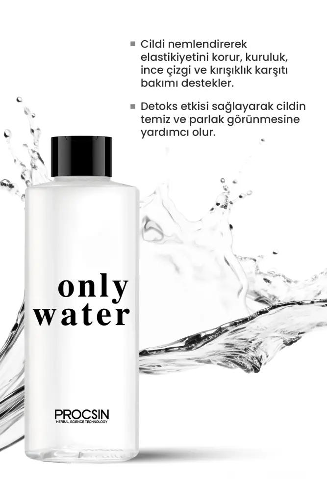 PROCSIN Only Water (%100 SU) Doğal Cilt ve Makyaj Temizleyici - 5
