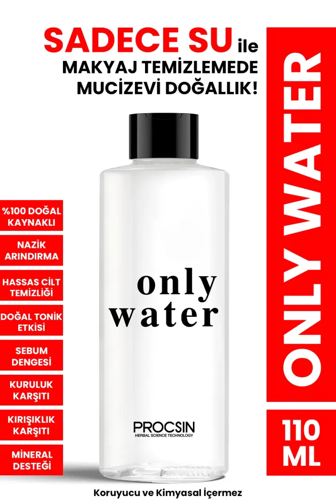 PROCSIN Only Water (%100 SU) Doğal Cilt ve Makyaj Temizleyici - 1