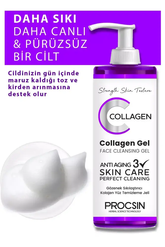 PROCSIN Pore Tightening Collagen Facial Cleansing Gel 150 ML - Thumbnail