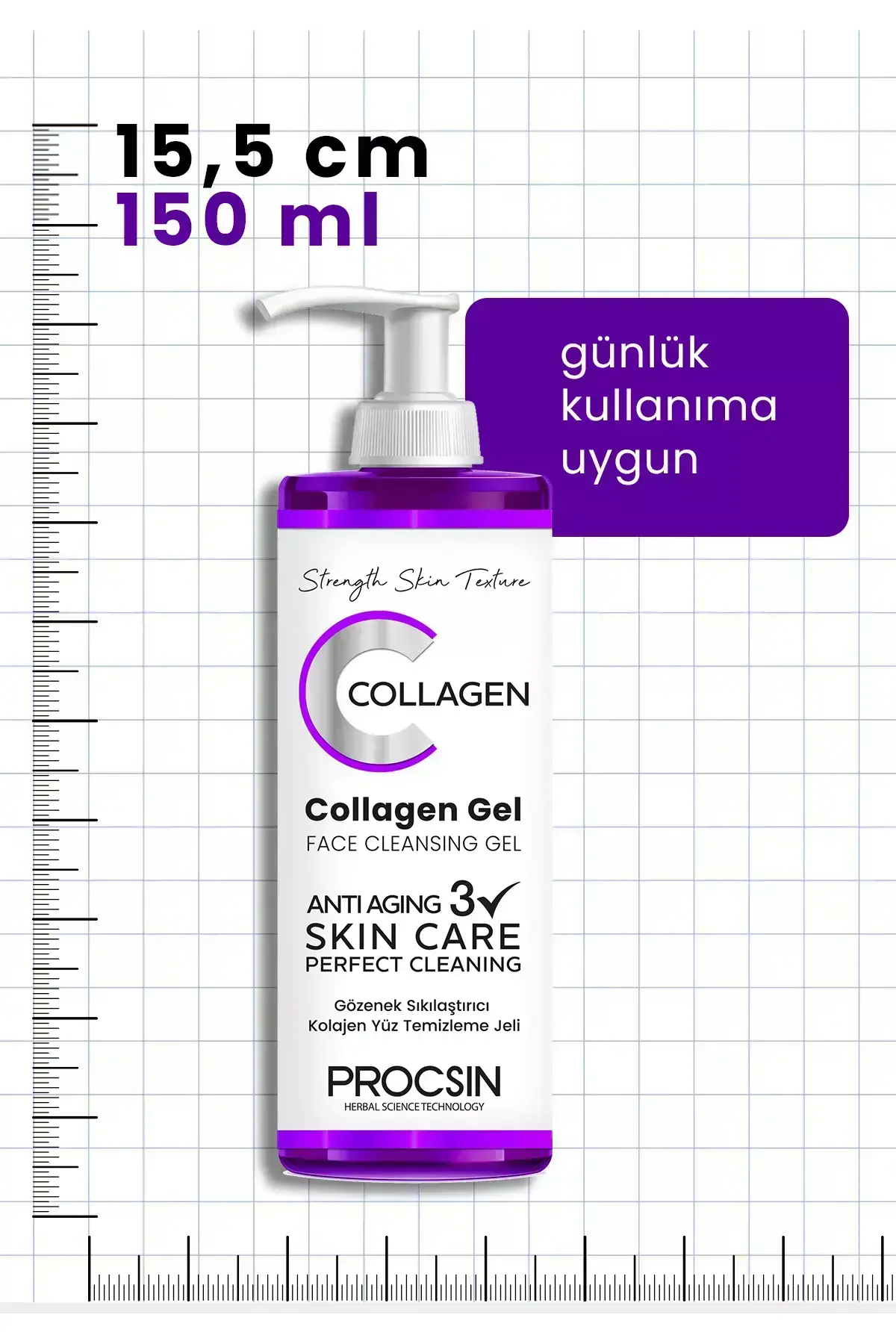 PROCSIN Pore Tightening Collagen Facial Cleansing Gel 150 ML - 3