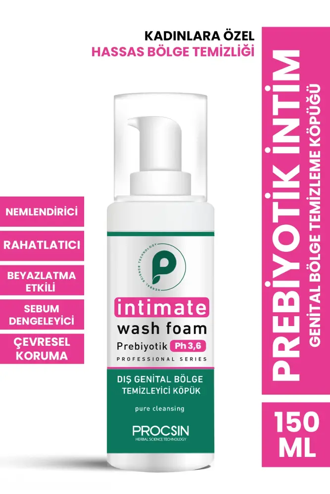 PROCSIN Prebiyotik İntim Genital Bölge Temizleme Köpüğü 150 ML - 1