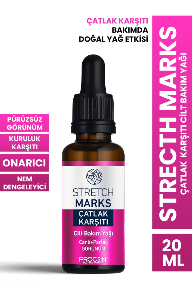PROCSIN Strecth Marks Çatlak Karşıtı Cilt Bakım Yağı 20 ML - PROCSIN