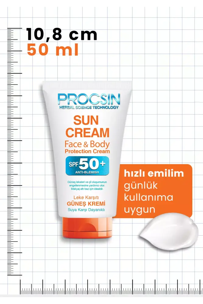 PROCSIN Sunscreen Face SPF 50+ 50 ML Mini Size - 6