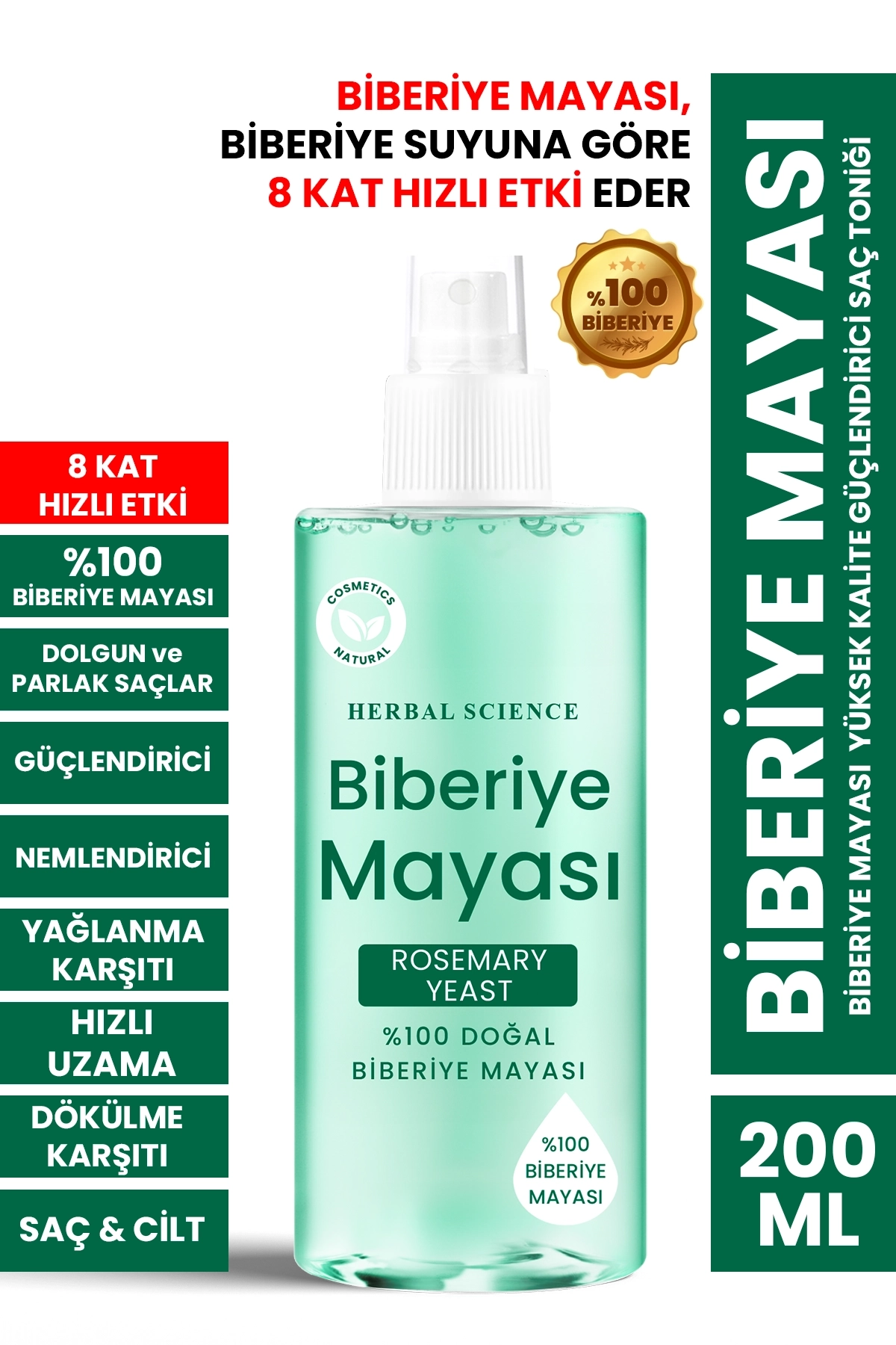 PROCSIN Yağ Dengeleyici %100 Doğal Biberiye Mayası 200ML - 1