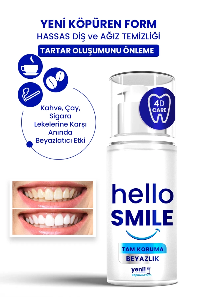 HELLO SMILE Tam Koruma Anında Beyazlatıcı Diş Macunu 50 ML - 5