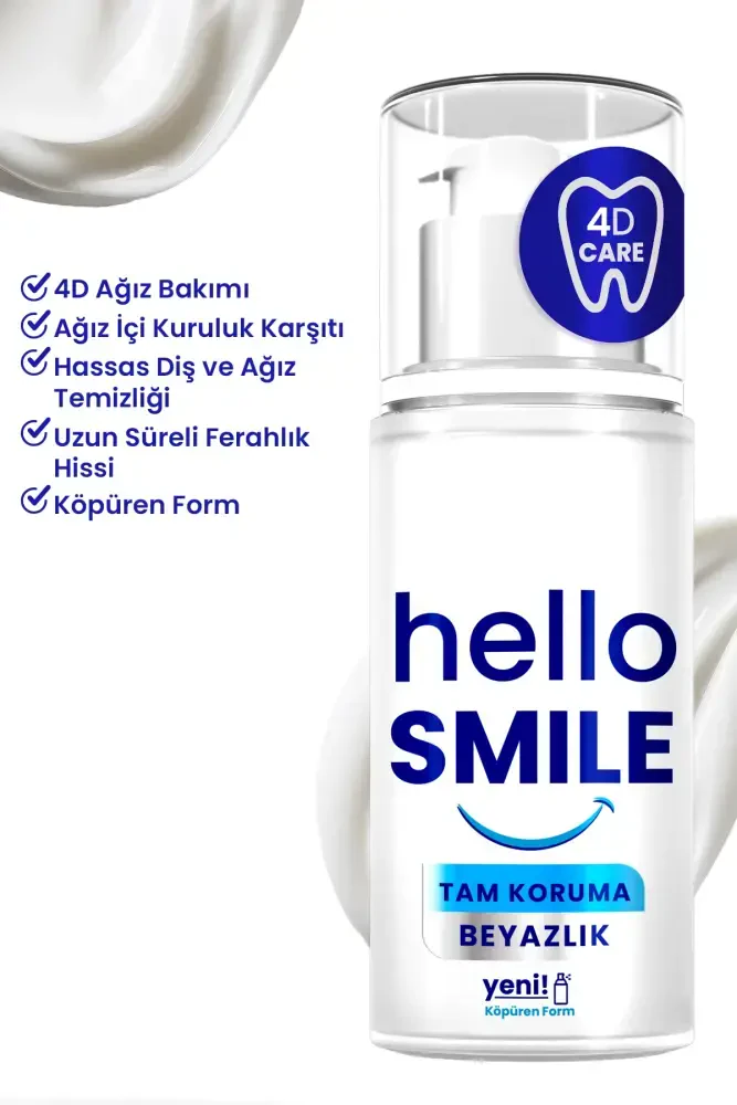 HELLO SMILE Tam Koruma 4D Beyazlatıcı Diş Macunu 50 ML - 2