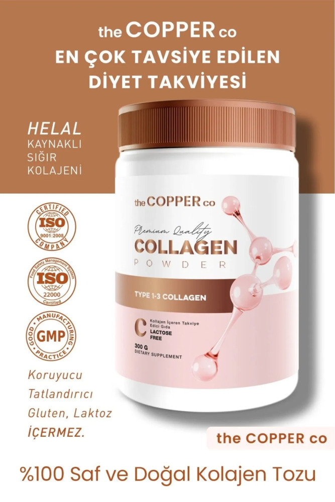 The Copper Co %100 Saf Ve Doğal Yüksek Kalite Çift Hidrolize Kolajen Peptitler içeren Diyet Takviyesi - THE COPPER CO